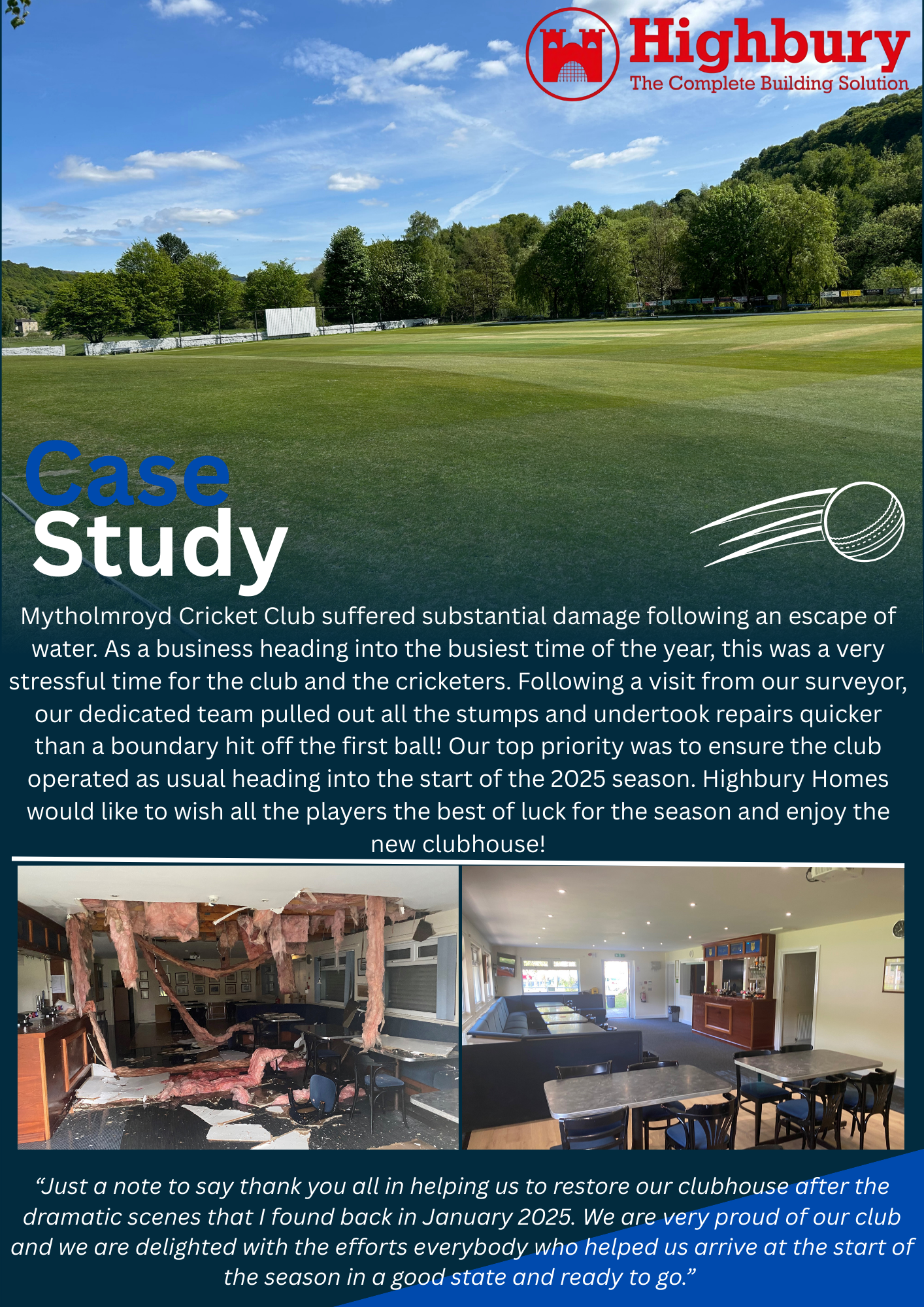 Mytholmroyd Cricket Club - Case Study
